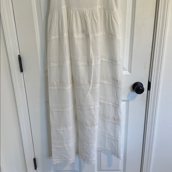 NWT THE GREAT Reverie Lace Trim Cotton Dress in White size M - Picture 12 of 16